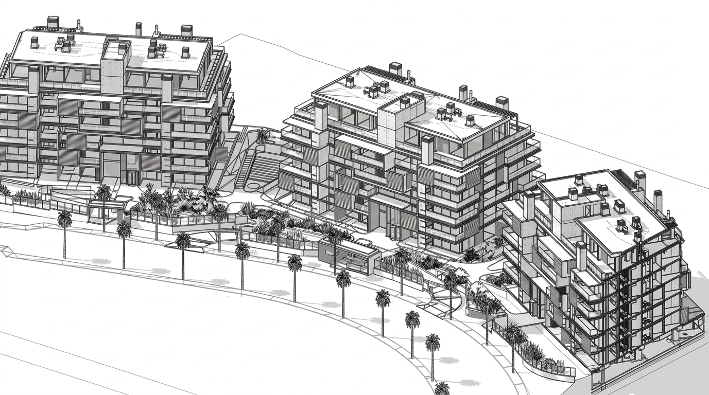Vista isométrica del proyecto LIV Carrasco